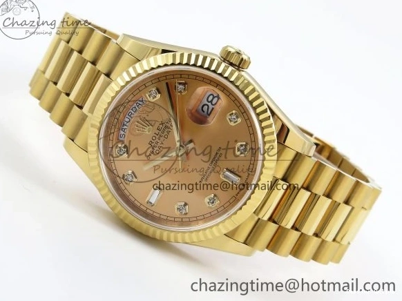 0103 StreetReady Day Date 36 YG TWSF Best Edition YG Diamonds Dial on YG Bracelet A 1616